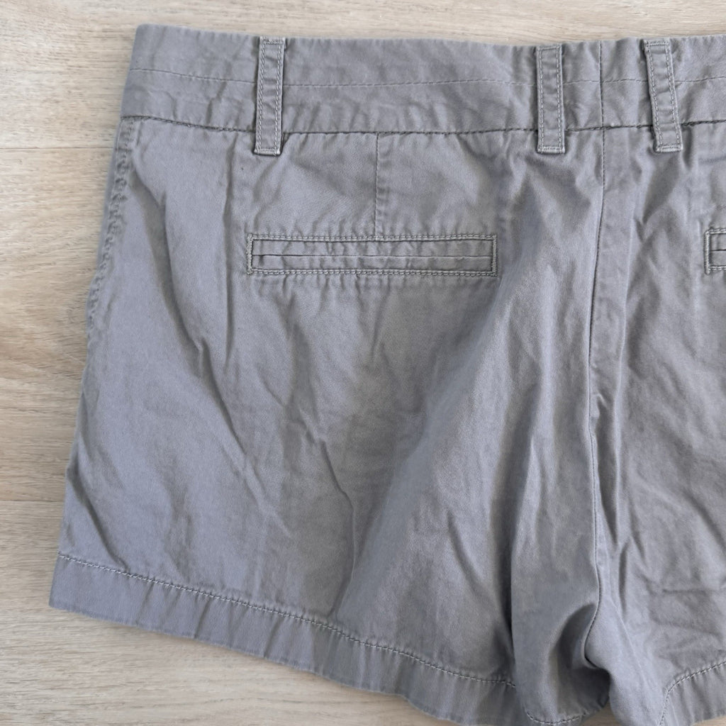 J.Crew Chino Shorts Womens 10 Gray Broken In 100% Cotton Classic