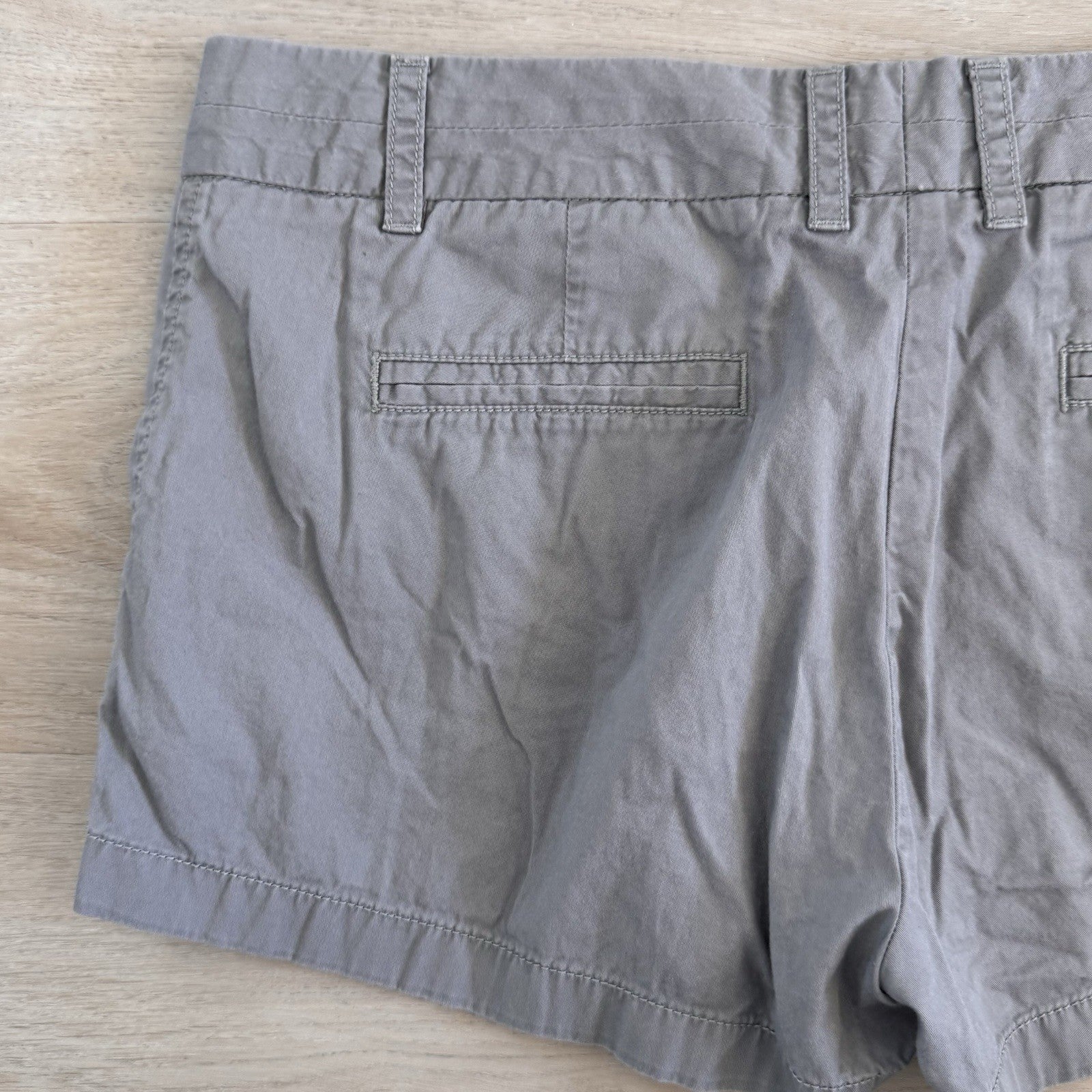 J.Crew Chino Shorts Womens 10 Gray Broken In 100% Cotton Classic