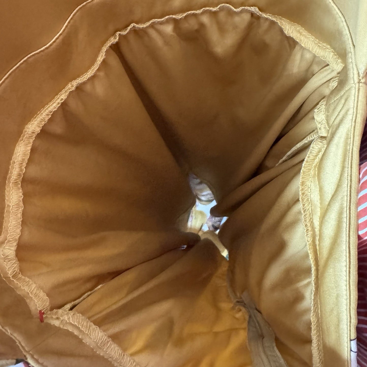 Love Tree Mustard Floral Maxi Dress Women M Boho V Neck Spaghetti Strap