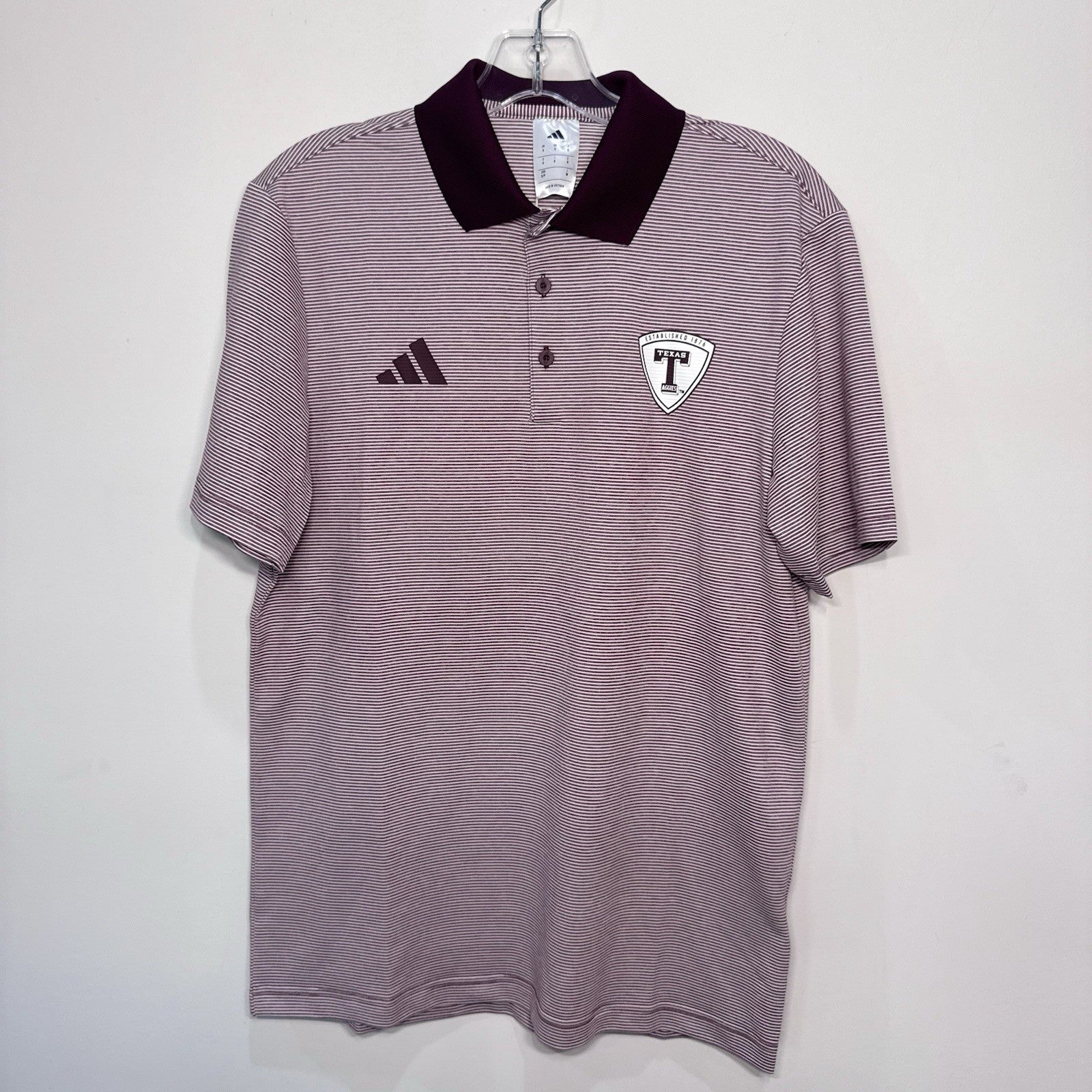 NWT Adidas Texas A&M Aggies Ultimate365 Golf Polo Men’s S Maroon White $80