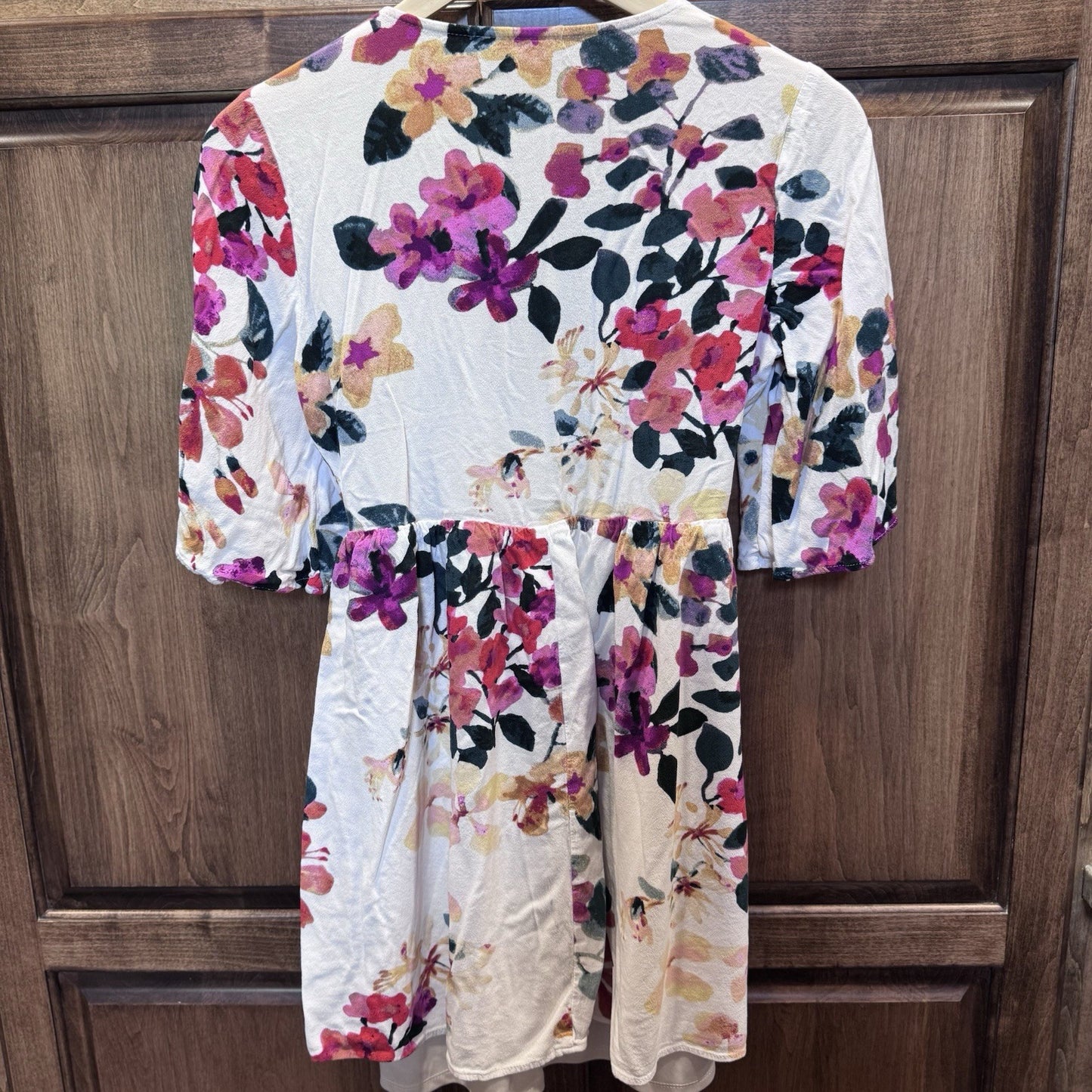 Lovestitch Women’s Boho Floral Mini Dress Size Small White 