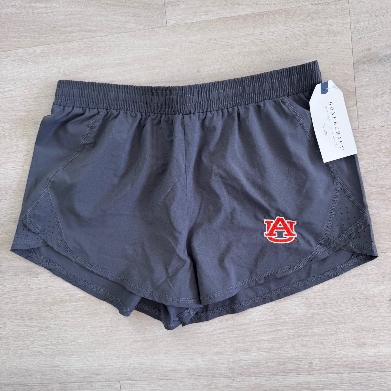 Auburn AU Boxercraft Olympia Shorts L Slate Gray NWT Athletic