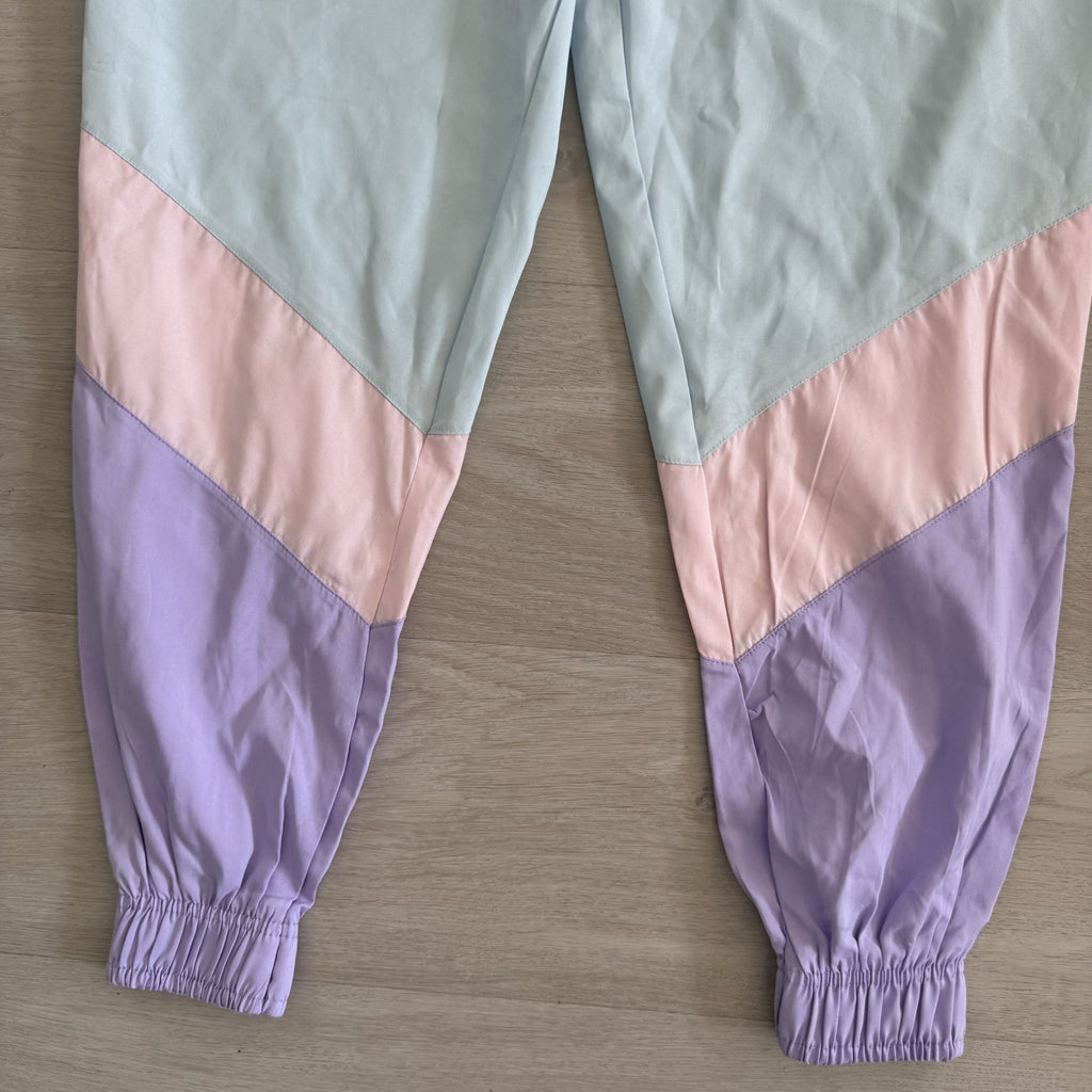 PrettyLittleThing Contrast Panel Joggers Blue Peach US 4 NWT