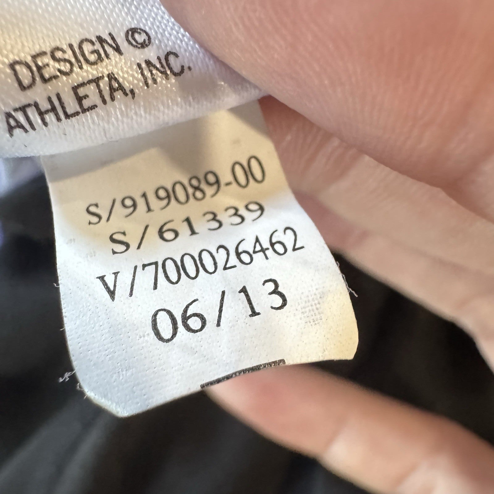 Athleta Skirted Leggings SP Black Purple Stripe Athletic Pants Capri Yoga