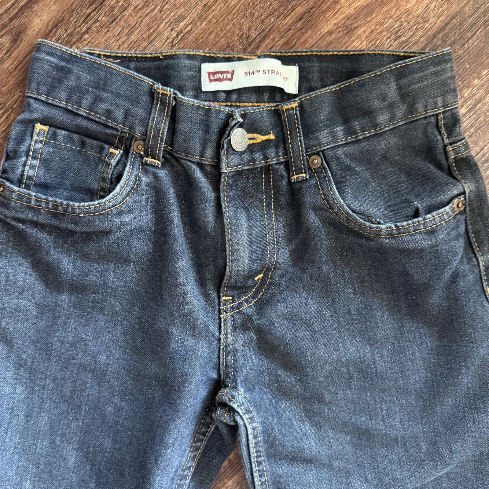 Levi’s 514 Straight Jeans Boys 12 Reg W26 L26 Blue Denim Made in Tanzania