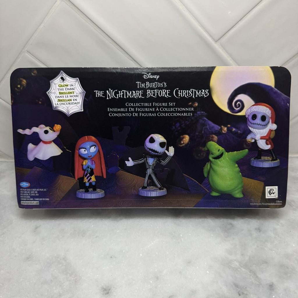 Disney Nightmare Before Christmas Glow in the Dark Collectible Figure Set - New