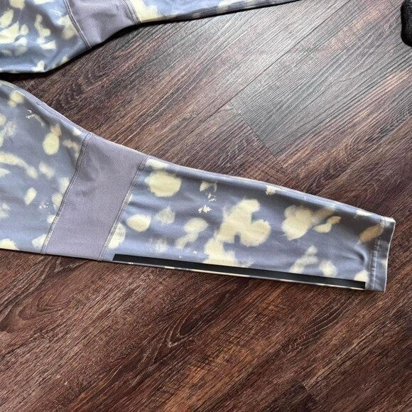 ADIDAS Women's HyperGlam Printed 7/8 Tight Leggings Trace/Yellow SIZE: Med