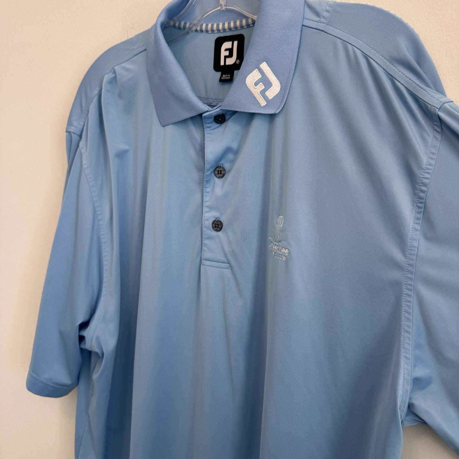 FootJoy FJ Cateechee Golf Club Polo Shirt Men’s Medium Blue Performance