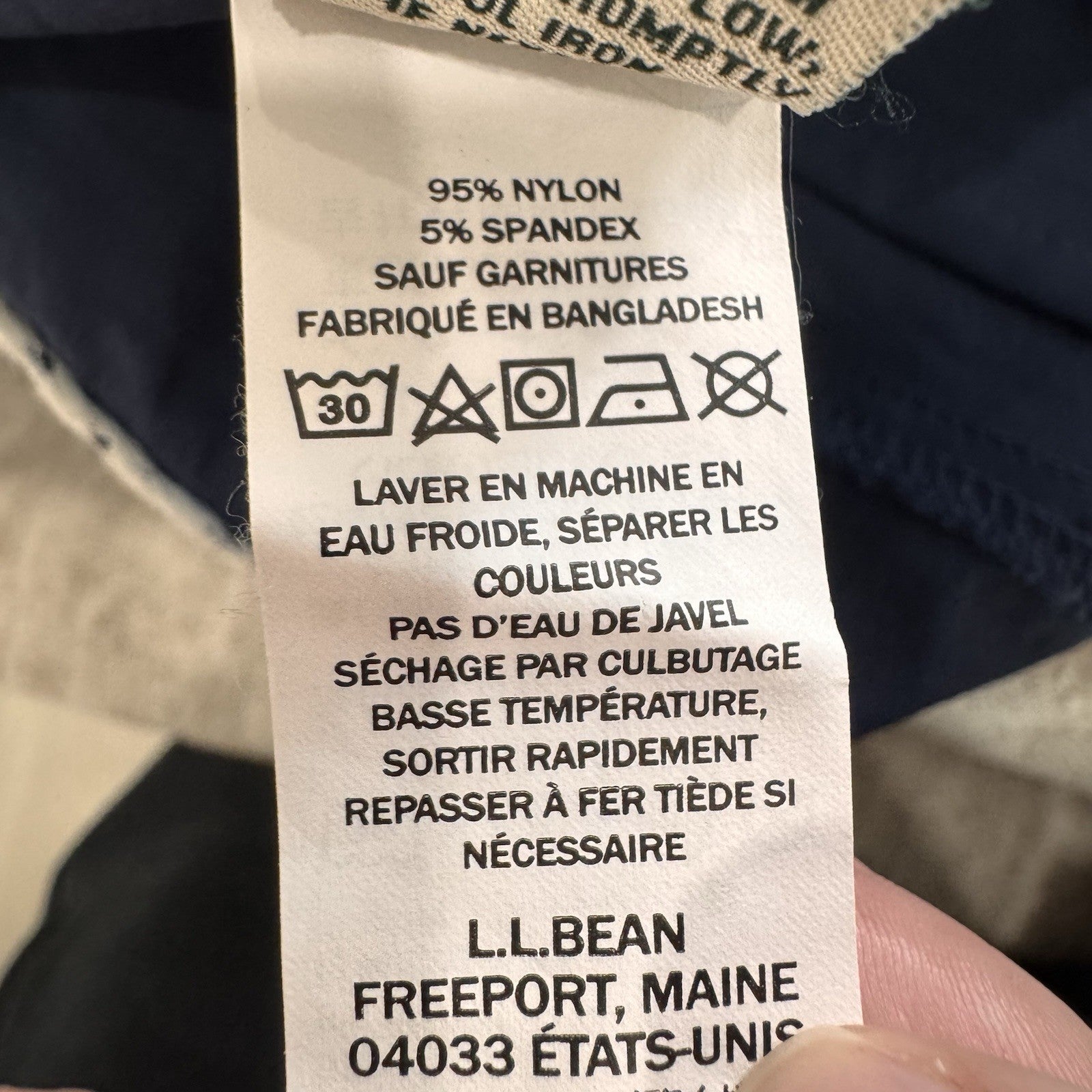 L.L.Bean Womens Hiking Pants Size 6 Blue Nylon Spandex Outdoor Travel 