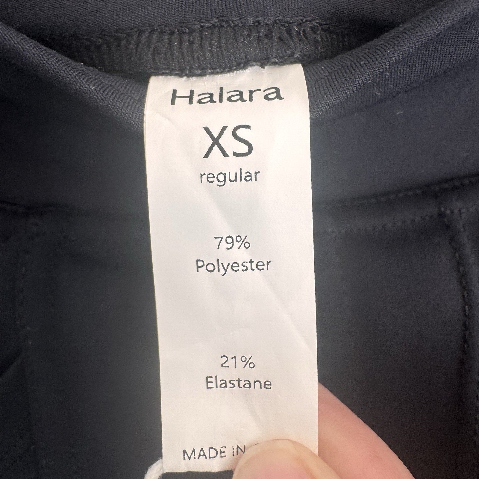 Halara XS High Waisted Pocket Leggings Black Stretch Yoga Pants NWT Women’s