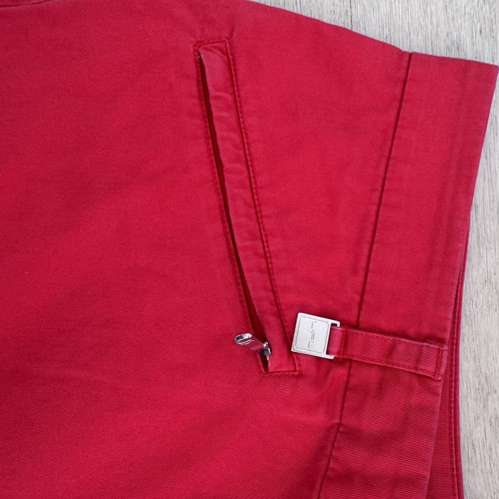Women’s Lauren Ralph Lauren Red Bermuda Shorts Size 16 LRL Active Zip Pocket