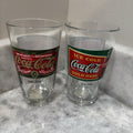 Set Of 2 Coca Cola Drinking Glasses 16 OZ. Vintage Collection.  1886-1929 RARE