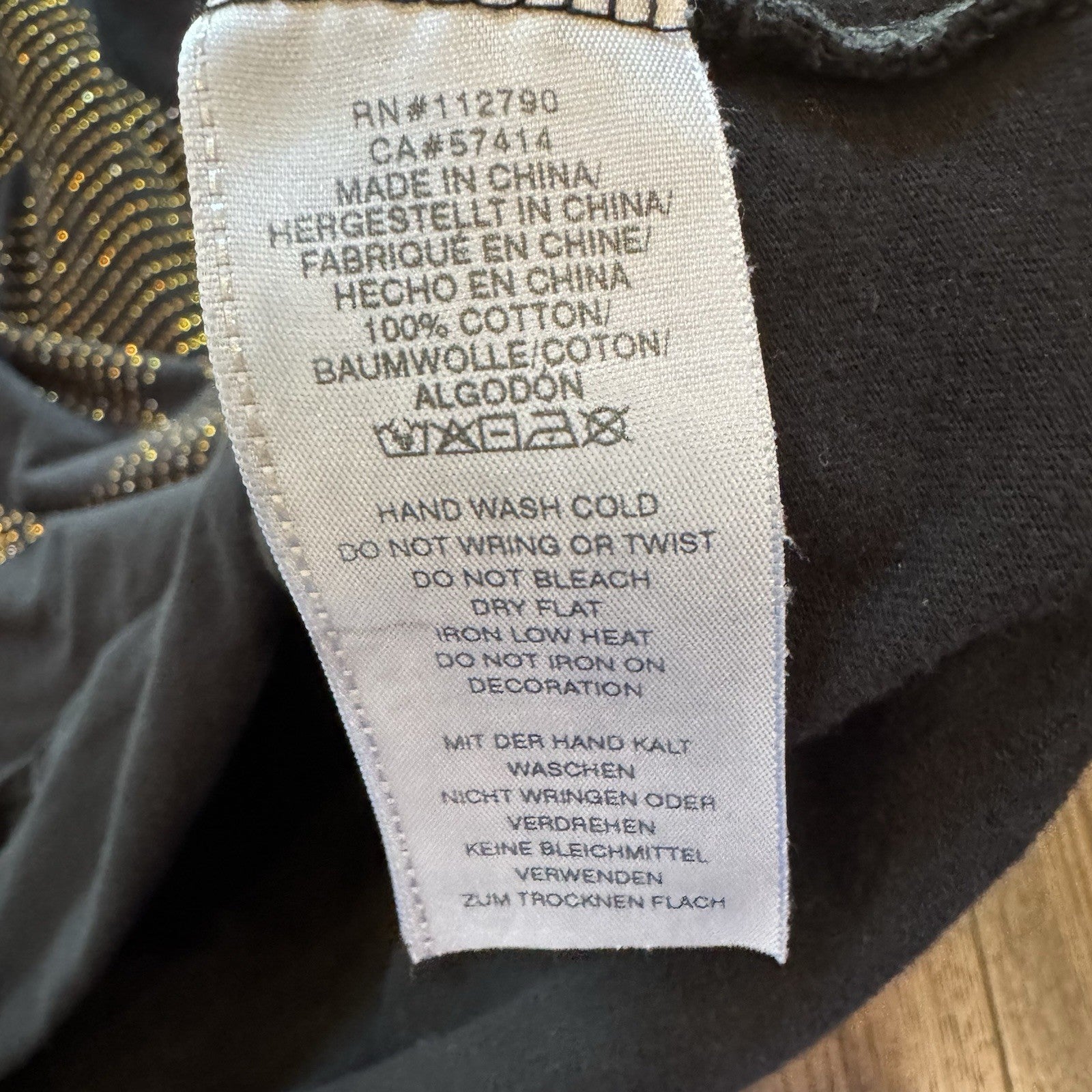 True Religion Black Crystal Logo T-Shirt Men’s 2XL Cotton Made in China