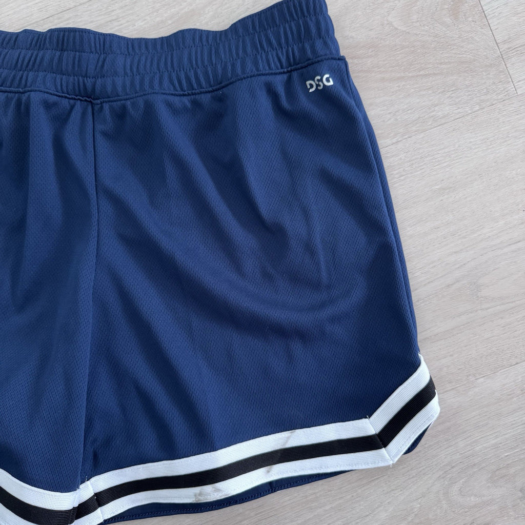 DSG Girls Large 14 Navy Mesh Athletic Shorts Mid Rise NWT
