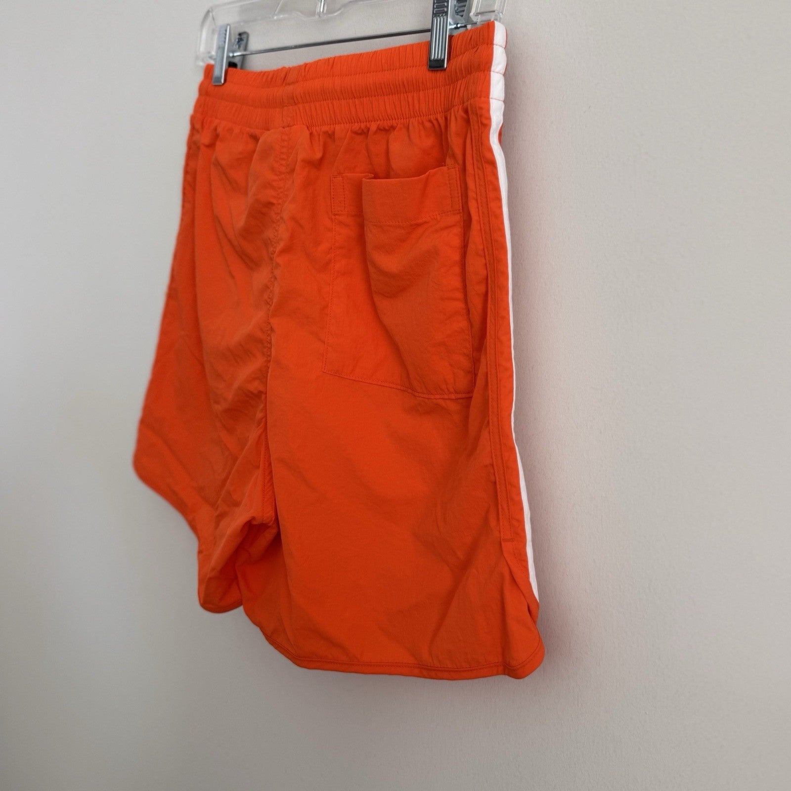 NWT Adidas Originals Men's Sprinter Shorts Orange White 3-Stripe Retro Small