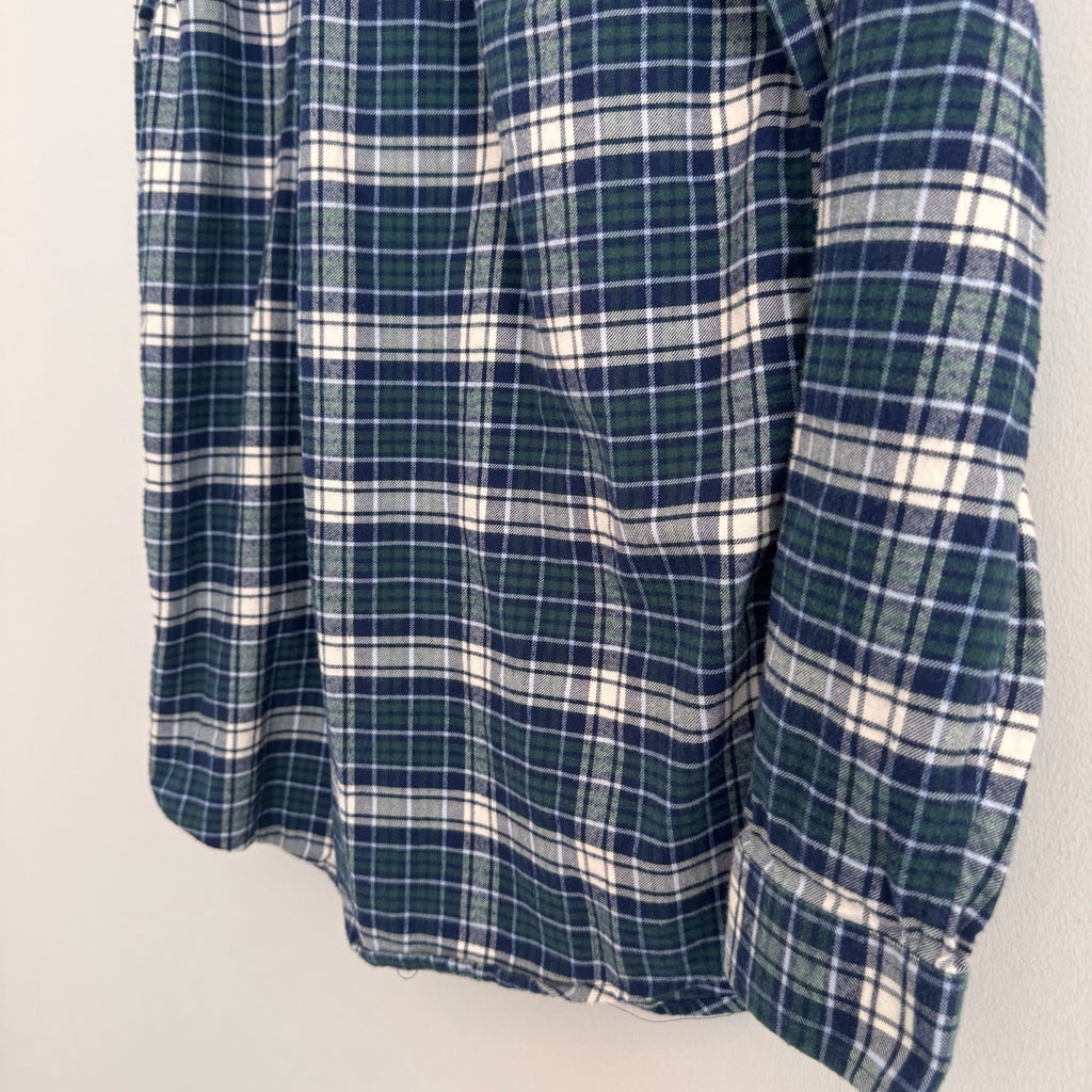 Vineyard Vines Whale Shirt Plaid Button Down Boys M Cotton Preppy (12-14)