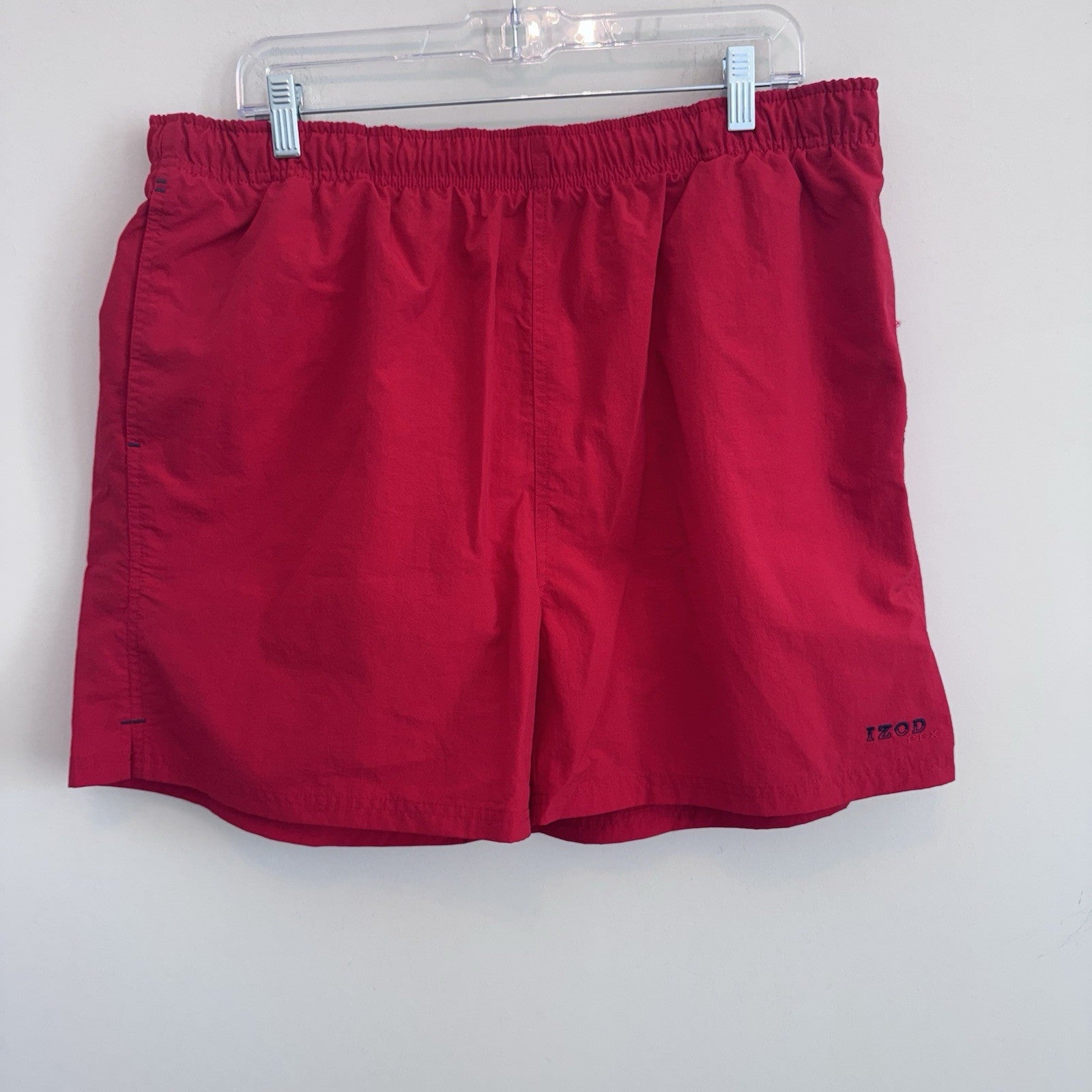 IZOD PerformX Men’s XL Red Swim Trunks Shorts Mesh Lined Quick Dry Beach