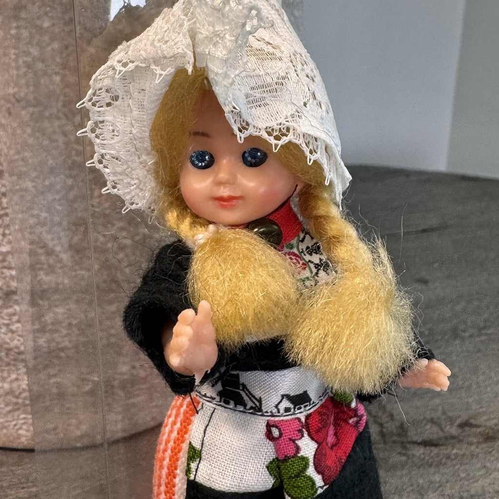 Vintage Dutch Souvenir Doll Traditional Costume Wood Clogs Holland 6" Sleepy Eye