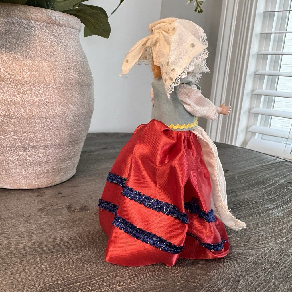 Vintage Blue Bonnet Dolls Of All Lands Czechoslovakia Hard Plastic Sleep Eyes 8"