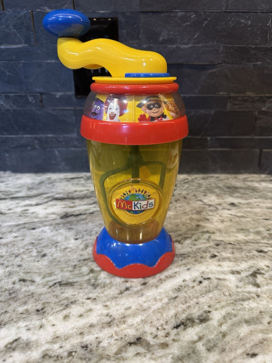Vintage 2003 McDonalds Triple Thick Milkshake Mixer Toy Spinmaster Manual Toy