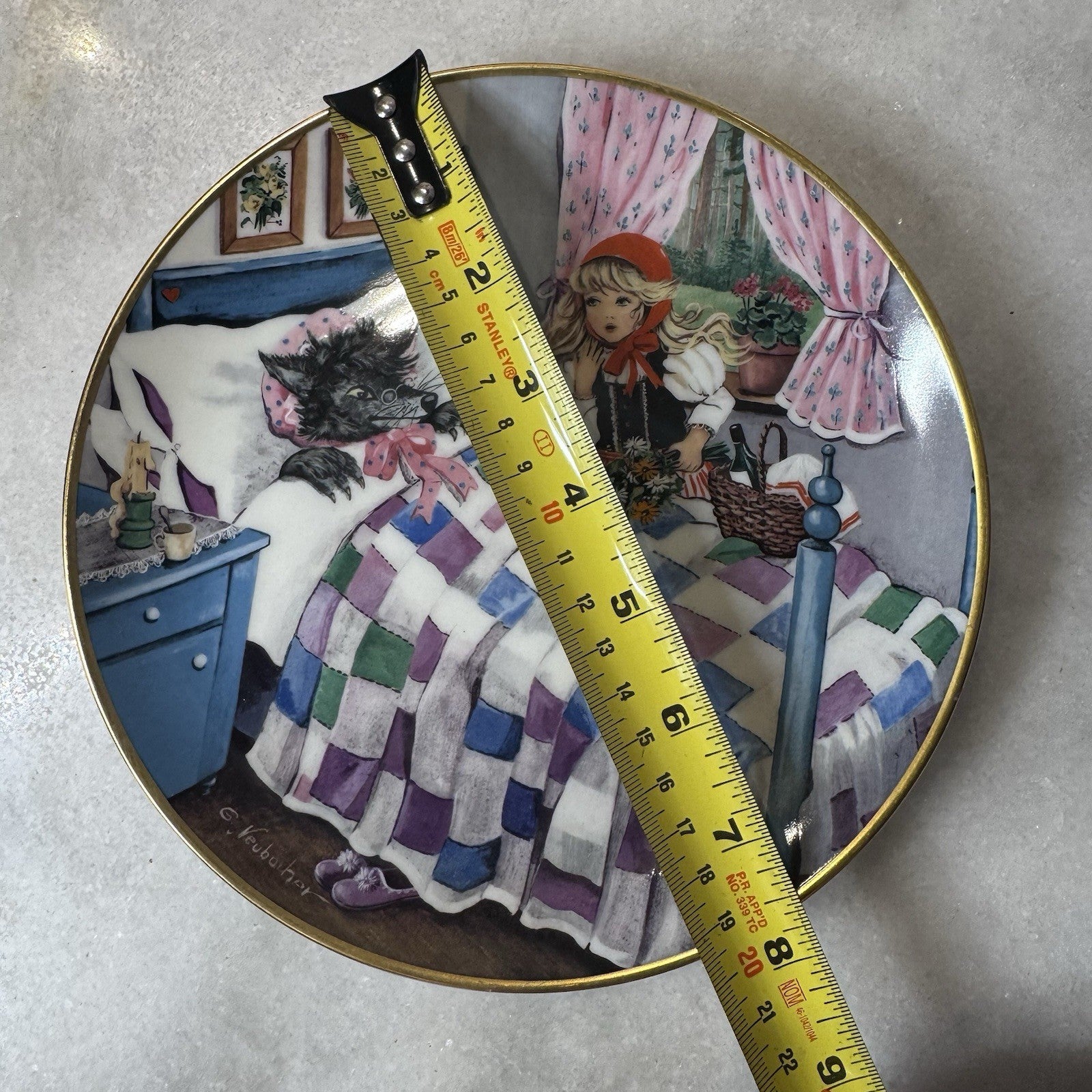 Kaiser Porcelain W. Germany  collector plate "Little Red Riding Hood" - 8" Dia.