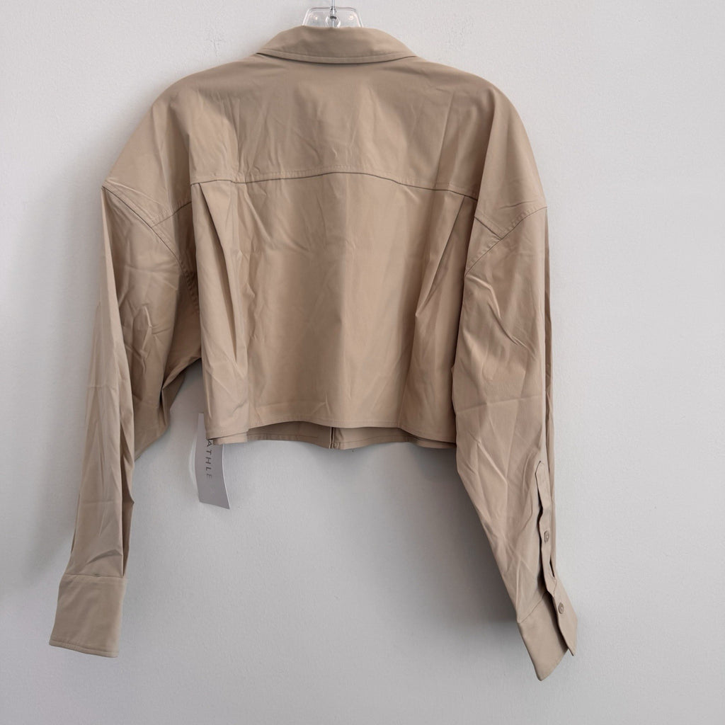 NWT Athleta Midday Ultra Cropped Button Down Shirt Size Large MSRP89