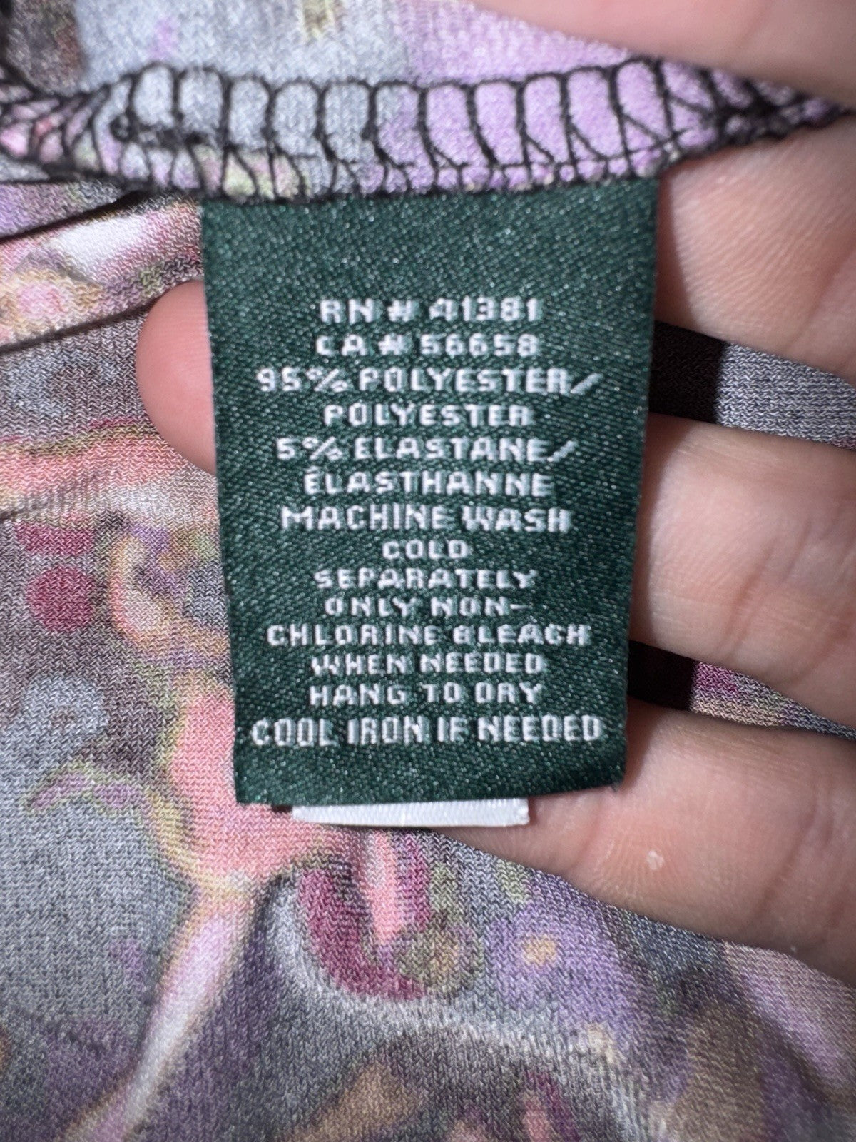 Lauren Ralph Lauren Floral Sheath Dress Size 4 RN41381 Black Pink Purple