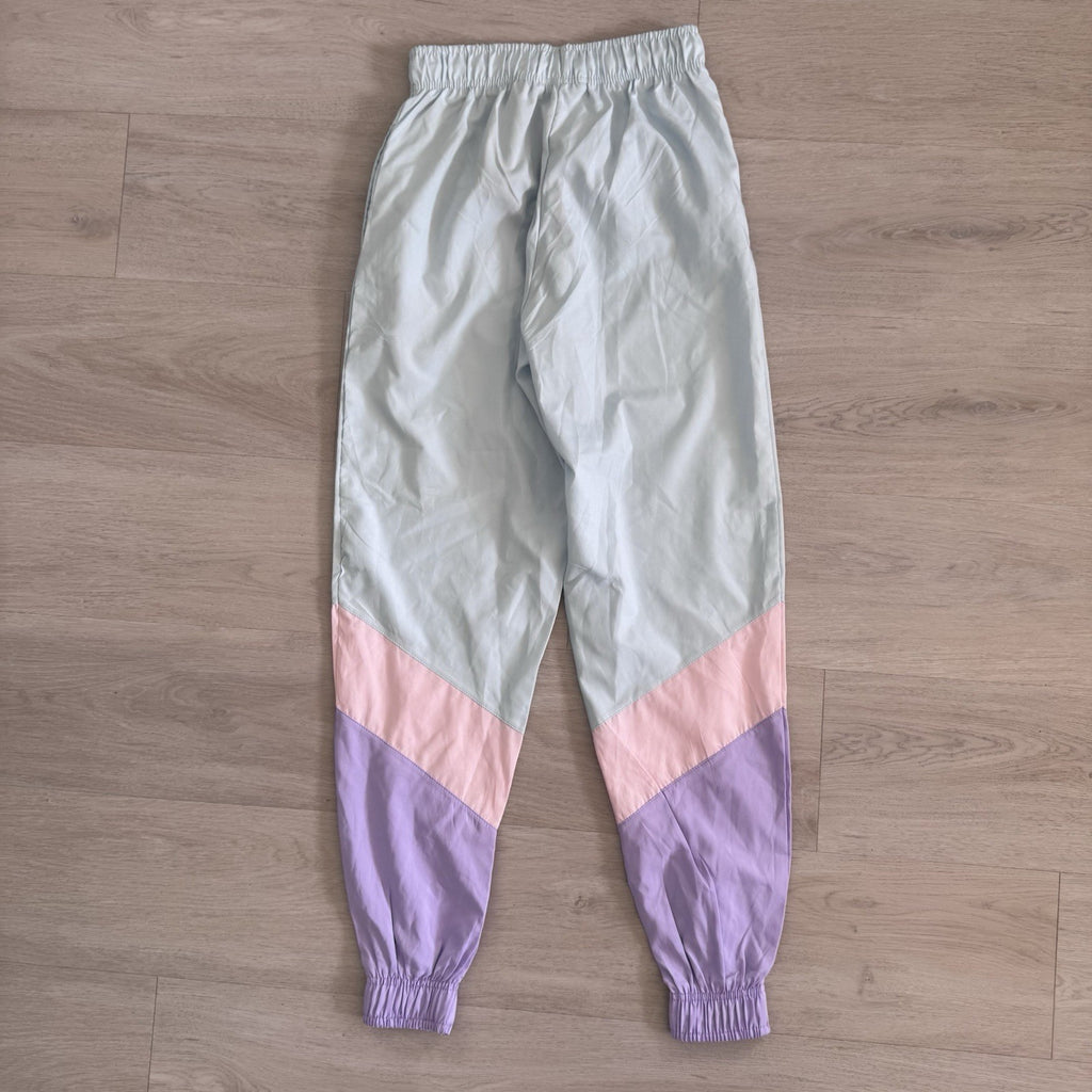 PrettyLittleThing Contrast Panel Joggers Blue Peach US 4 NWT