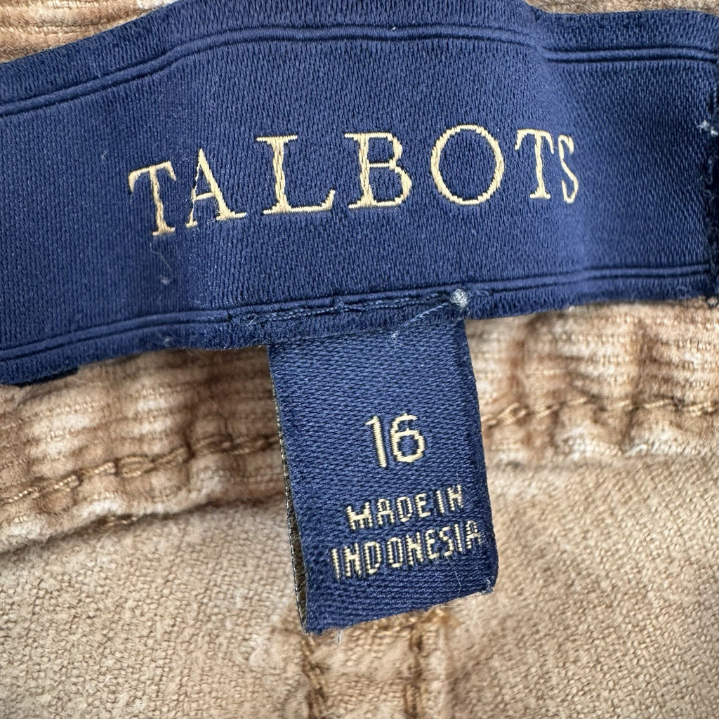 Talbots Women Size 16 Lot 2 Shirt Pants Corduroy Plaid Casual Career