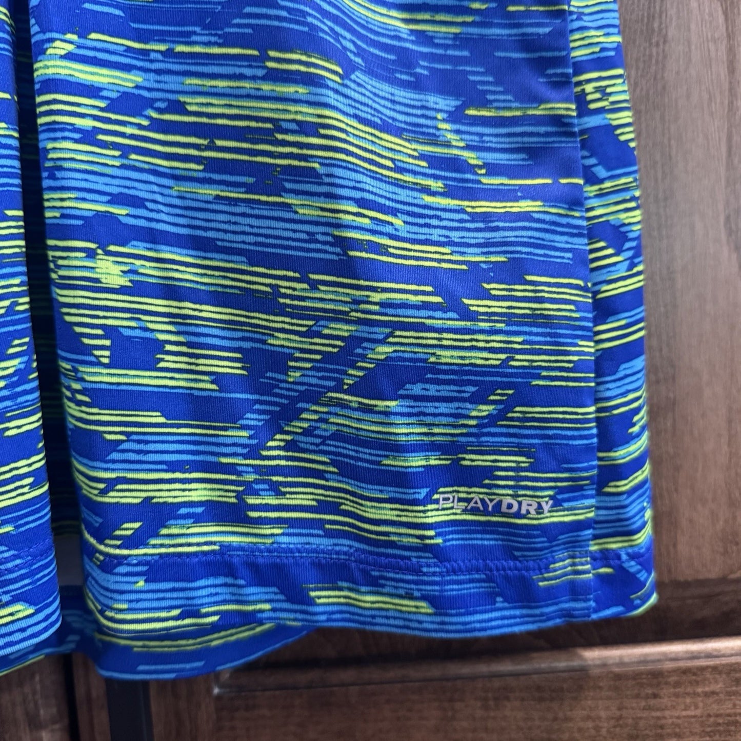 Reebok Women’s Workout Ready Racerback Tank Top M Blue Green Camo Print Athletic