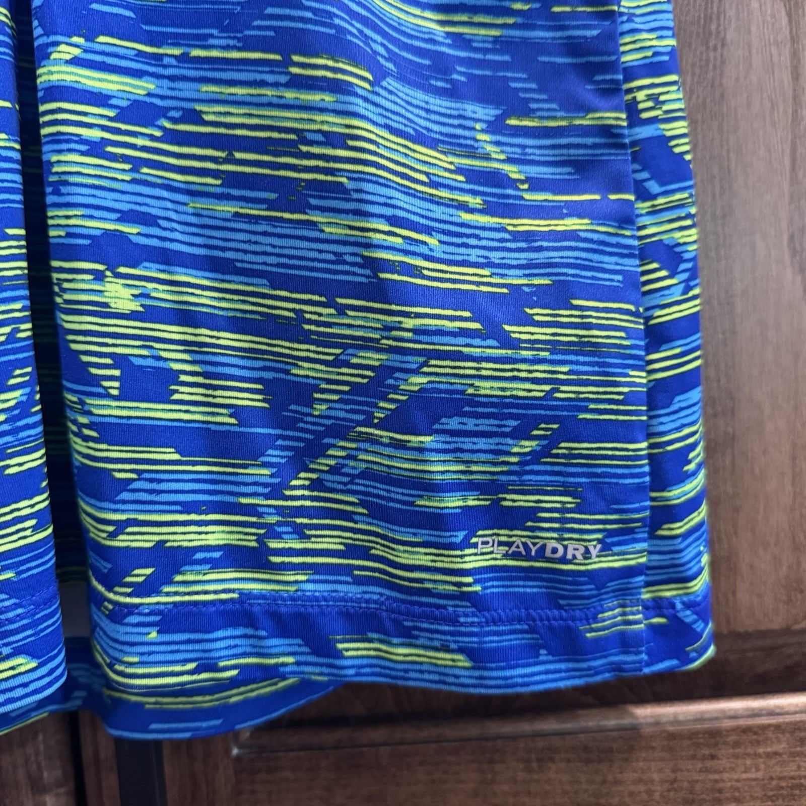 Reebok Women’s Workout Ready Racerback Tank Top M Blue Green Camo Print Athletic