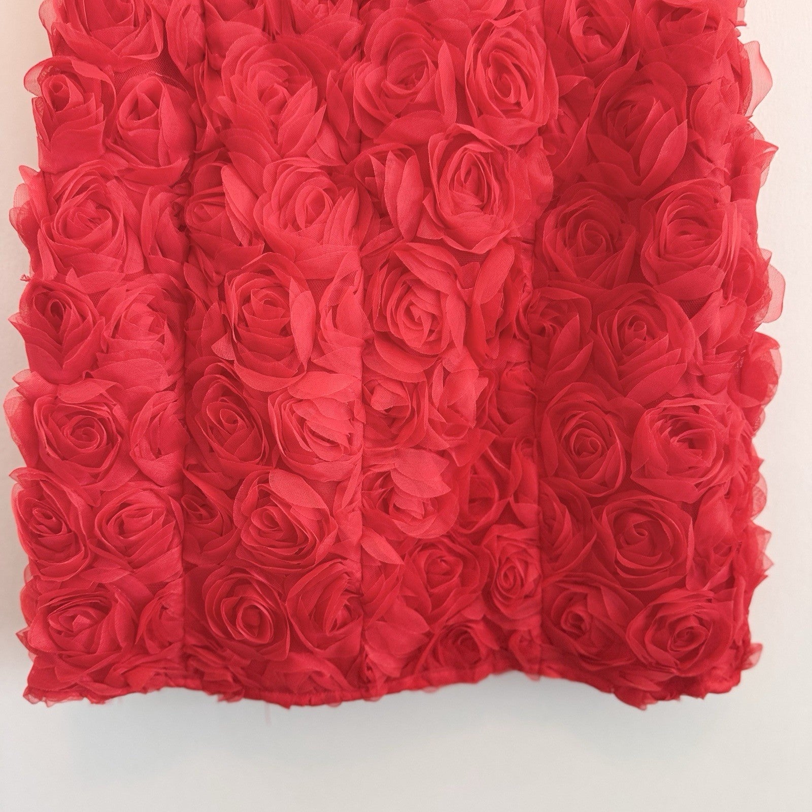DO+BE Red 3D Rosette Floral Mini Dress Size Large NWT Cocktail Party boutique