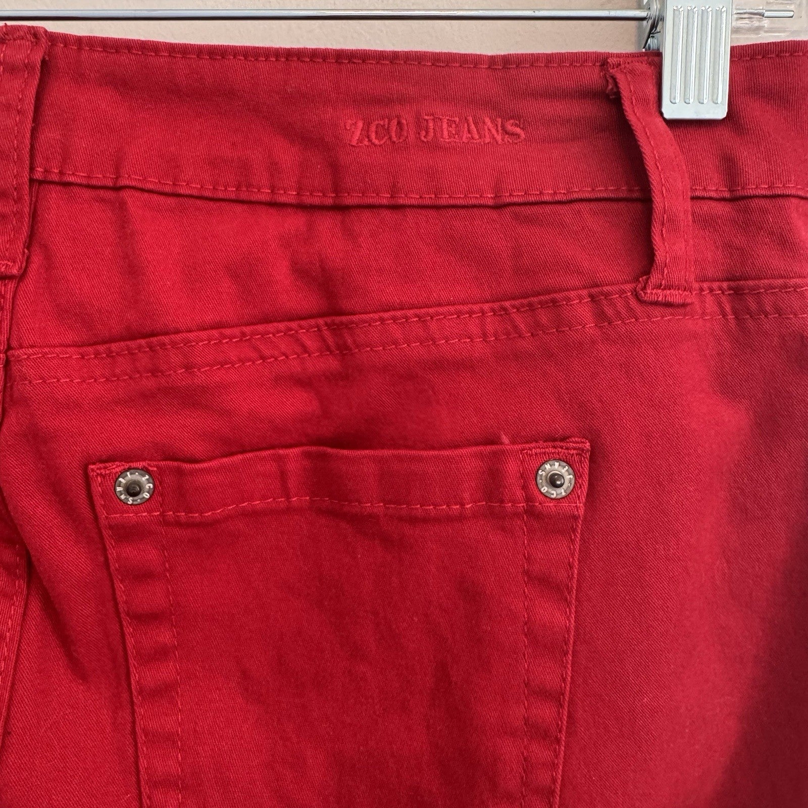 ZCO Jeans Women’s Size 5 Red Skinny Jeans Slim Fit Stretch Denim NWT44