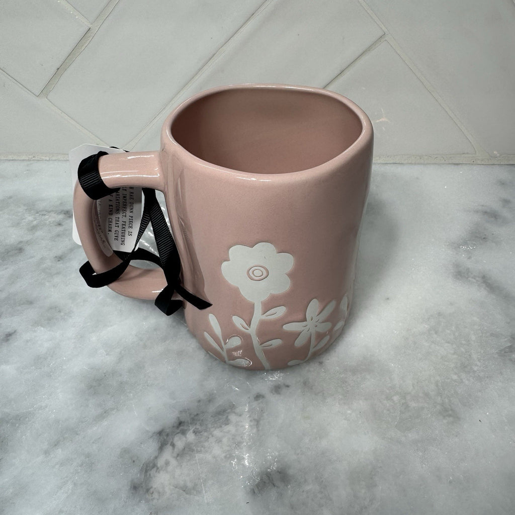 Rae Dunn “Cup Of Happy” Pink Floral Mug Artisan Collection New
