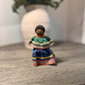 Vintage Seminole Native American Indian doll made of palmetto Husk Florida 5”