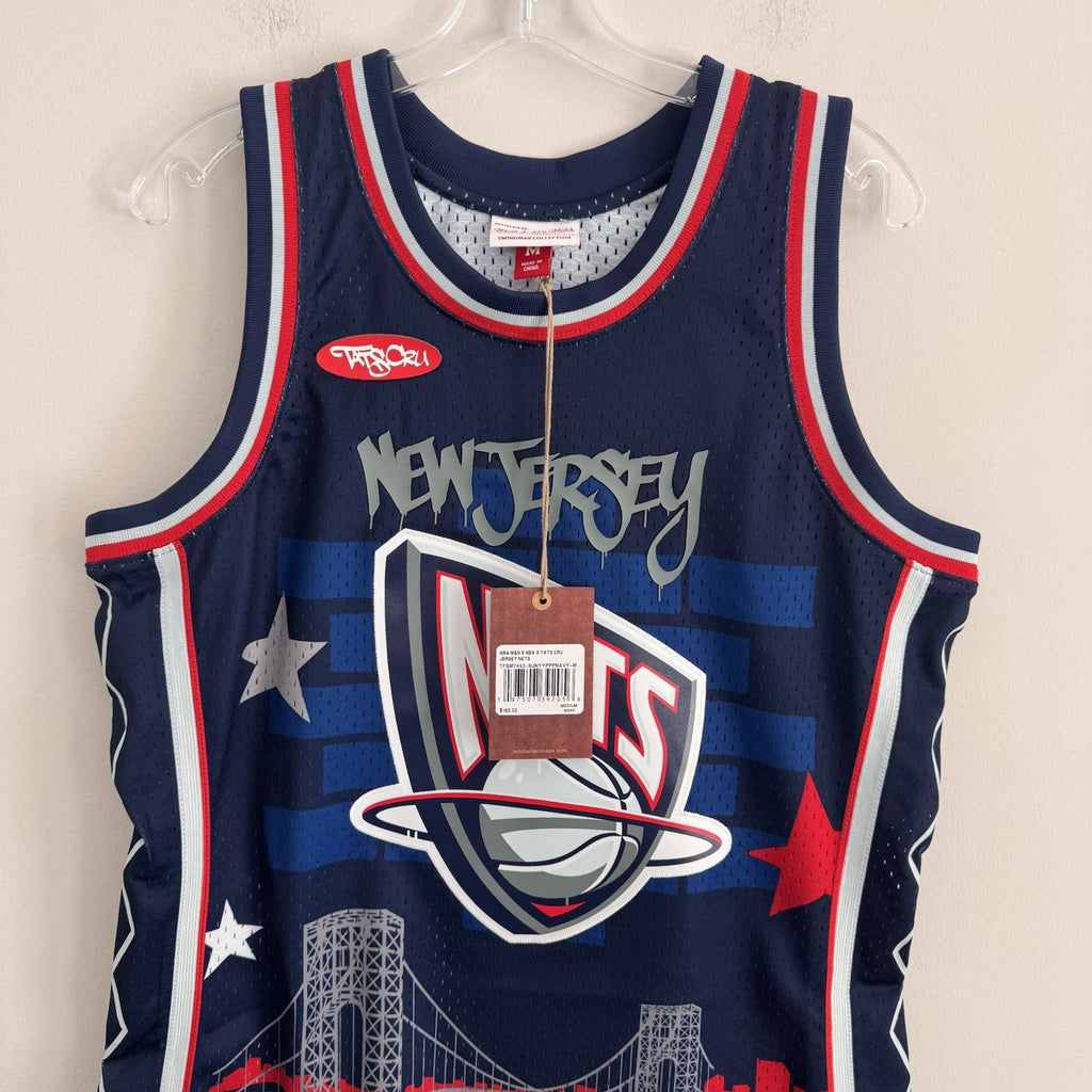NWT Mitchell & Ness New Jersey Nets Jersey x Tats Cru Hip Hop 50th Anniversary