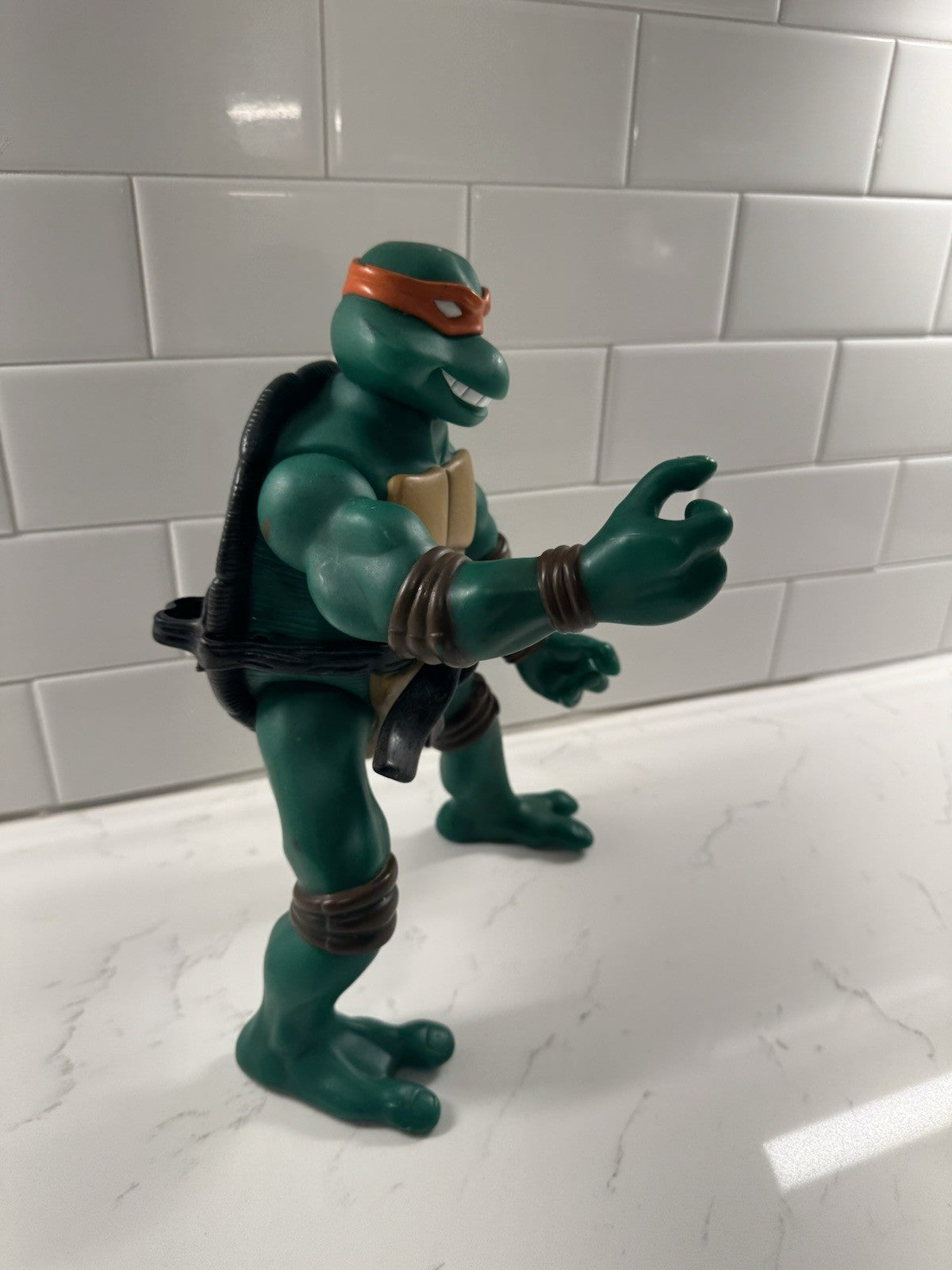 Vintage Large 12” Michaelangelo Teenage Mutant Ninja Turtles Playmates 2002 TMNT