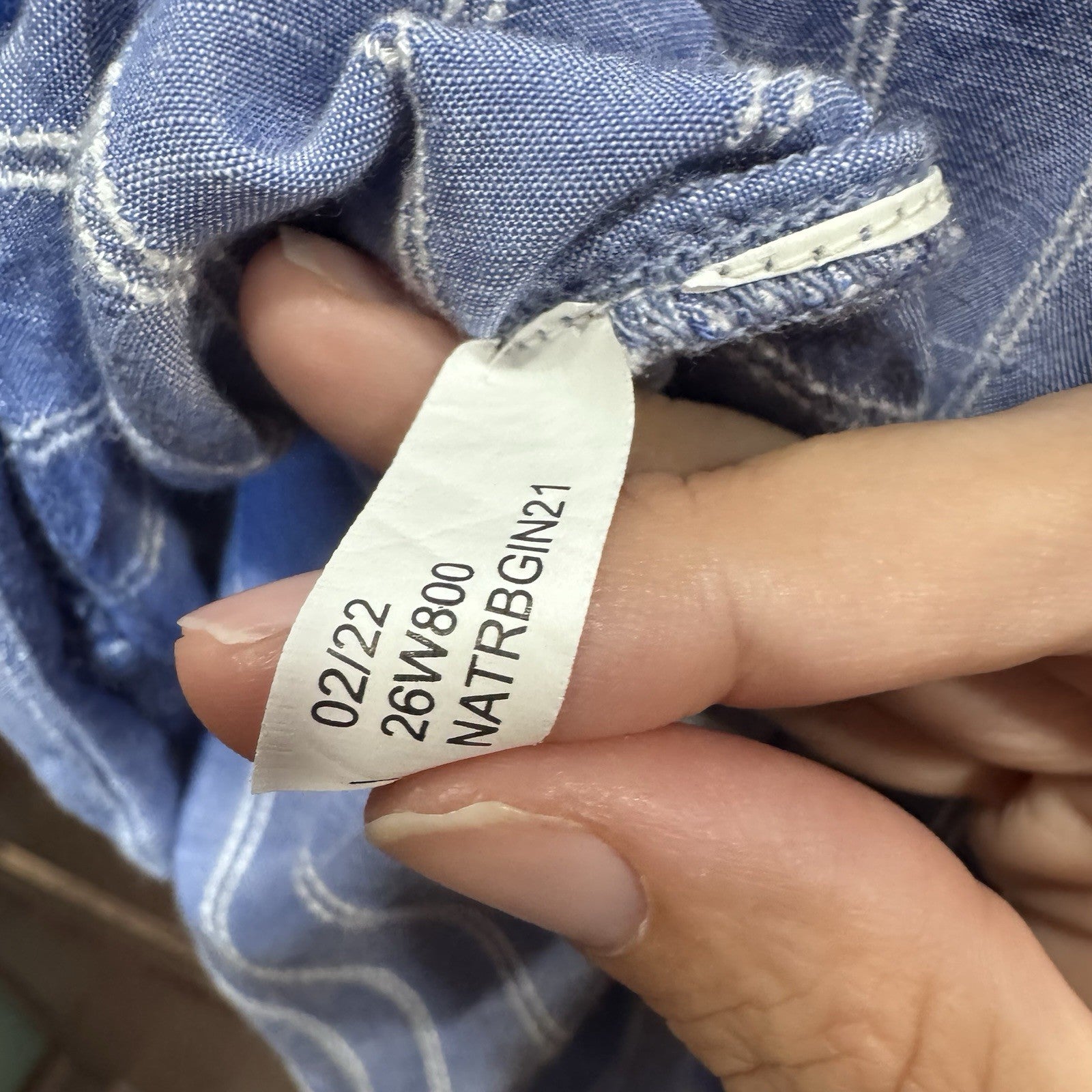 Nautica Jeans Co. Women’s Striped Tie Front Button Shirt Small Blue Casual Top