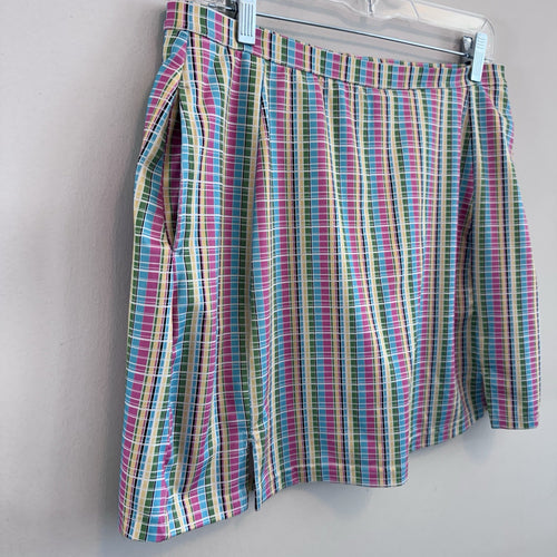 Cindy Reid Plaid Golf Skort Women's Medium M Multicolor Athletic Skirt Shorts