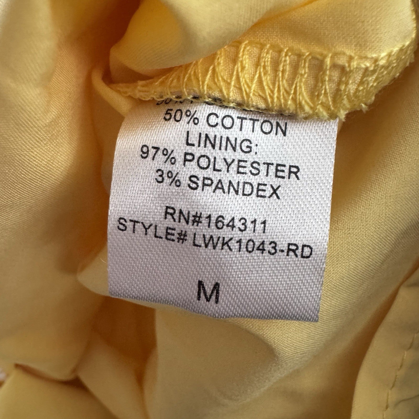 NWT AURA Yellow Eyelet Lace Skirt Paperbag Waist Tie Belt Size M