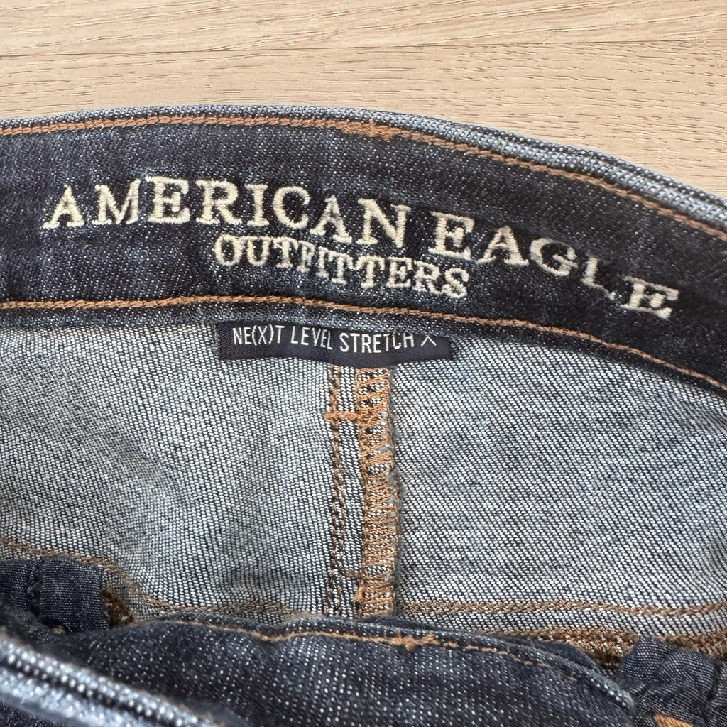 American Eagle Women’s Hi Rise Shortie Shorts 0 Distressed Stretch