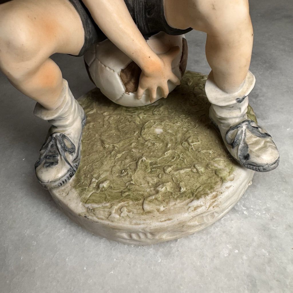 Vintage Himark Boy Soccer Figurine Old World Original Taiwan Statue 1970-1980
