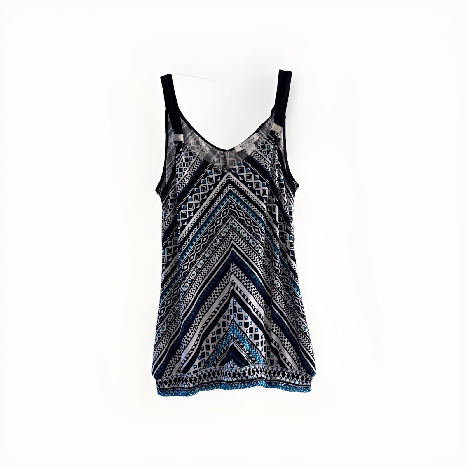 White House Black Market Geometric Chevron Tank Top Small 