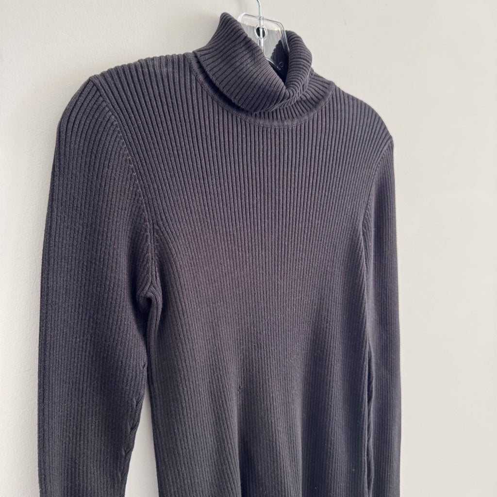 Lauren Ralph Lauren Pullover Turtleneck Cable Knit Sweater Women Sz PS Black