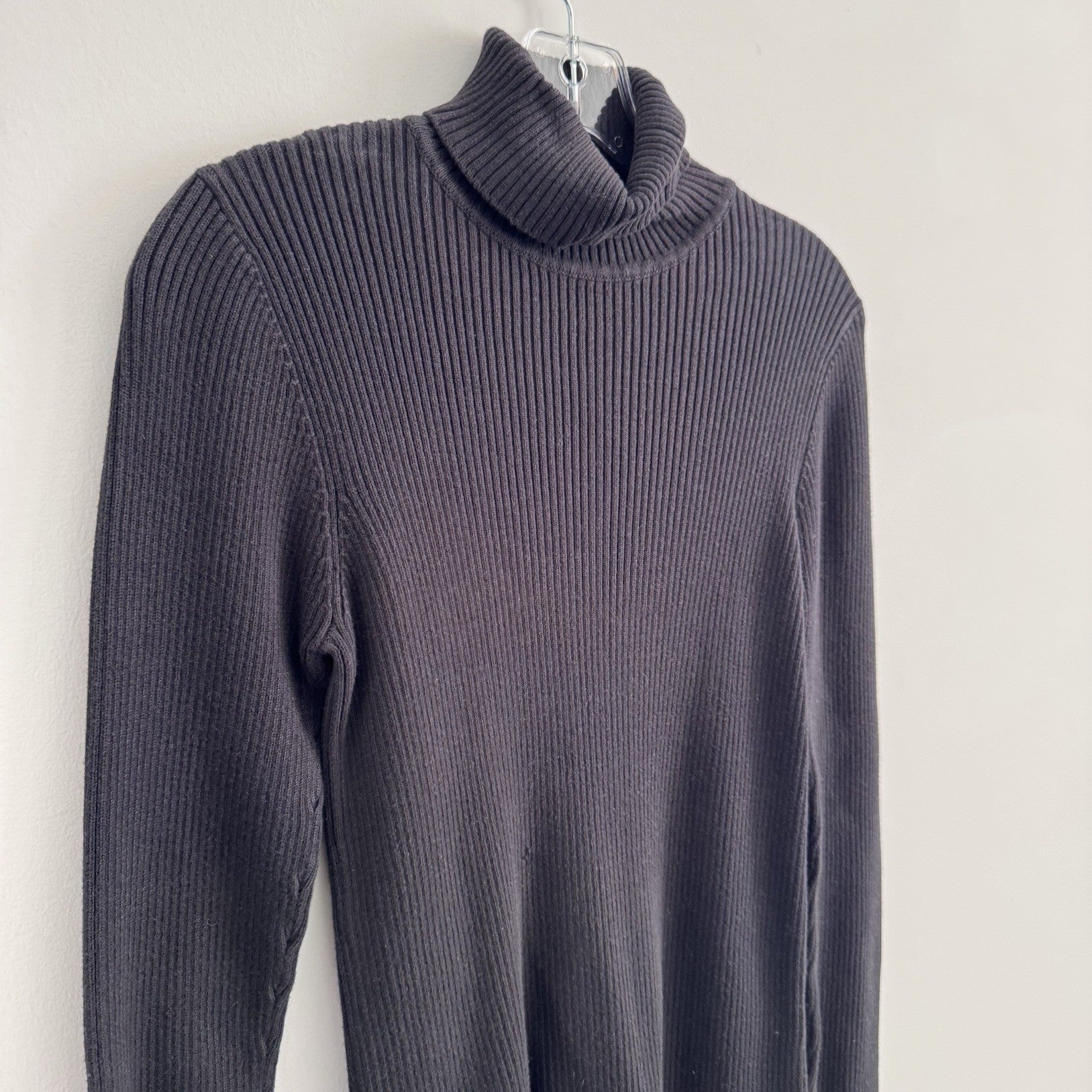 Lauren Ralph Lauren Pullover Turtleneck Cable Knit Sweater Women Sz PS Black