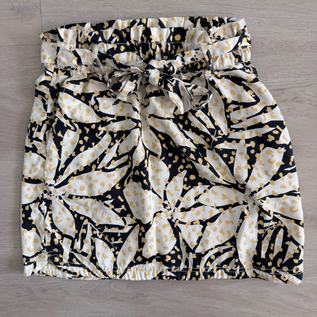Nicole Miller NY Floral Skirt XS Tie Waist Lyocell