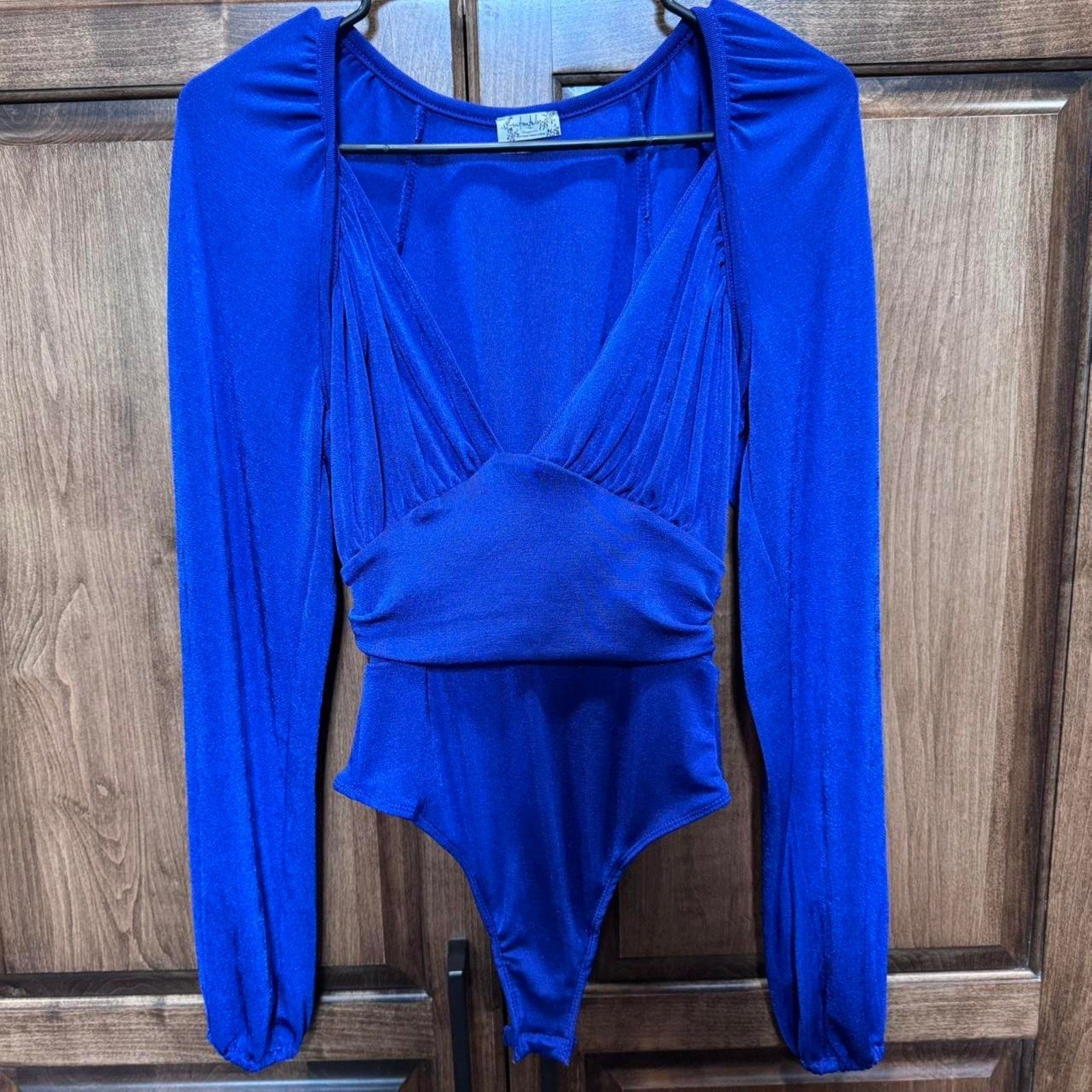 Free People Intimately In Your Arms Bodysuit Electric Indigo Blue Size XSmall