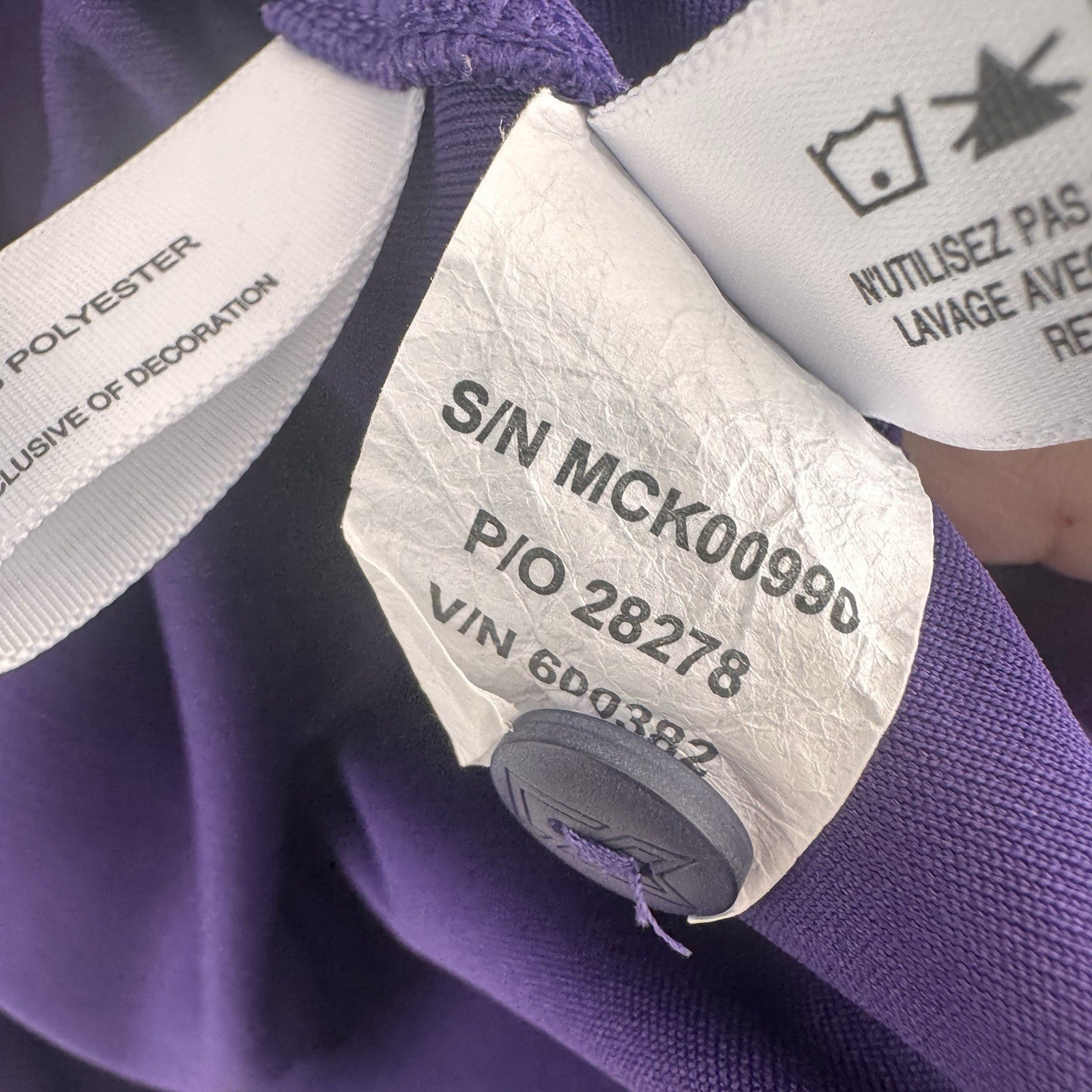 LSU Tigers Polo Shirt Cutter & Buck CB DryTec Purple Golf Polo L 