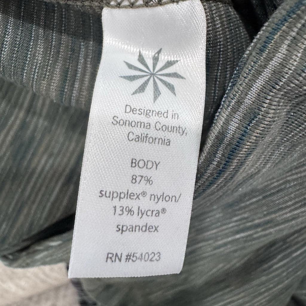 Athleta Capri Leggings Women Medium Gray Blue Space Dye Yoga Workout