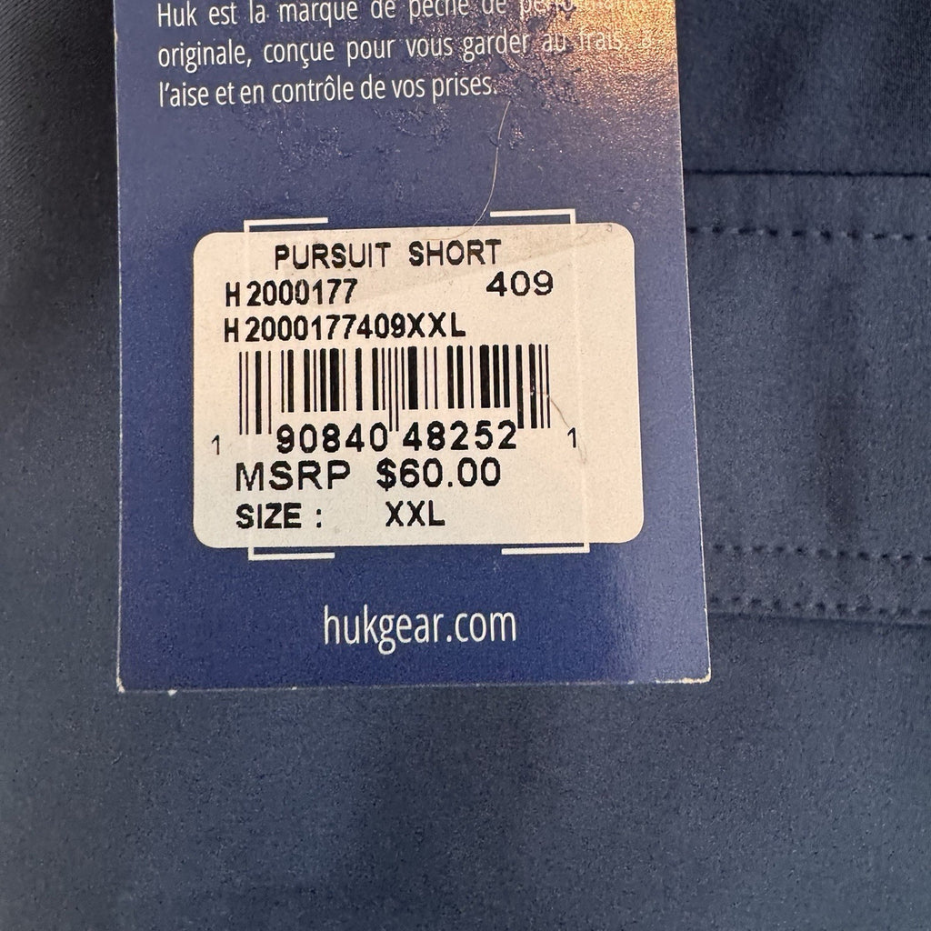 Huk Men's Pursuit Short XXL Navy Blue 6" Inseam Fishing Performance NWT